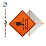 Roll Up Sign & Stand - Truck Entrance Left Reflective Roll Up Traffic Sign